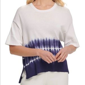 DKNY ribbed cotton tie dye sweater size L